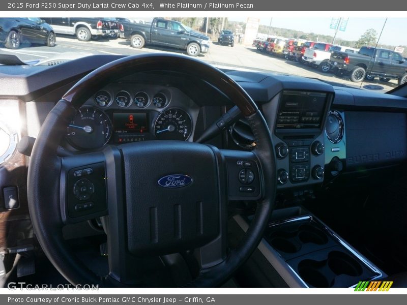 White Platinum / Platinum Pecan 2015 Ford F250 Super Duty Lariat Crew Cab 4x4