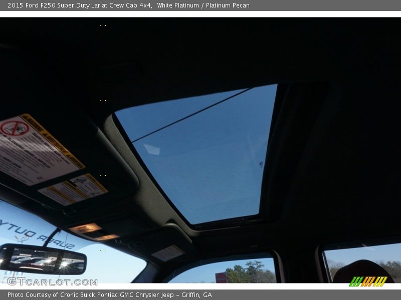 White Platinum / Platinum Pecan 2015 Ford F250 Super Duty Lariat Crew Cab 4x4