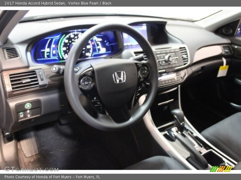 Vortex Blue Pearl / Black 2017 Honda Accord Hybrid Sedan