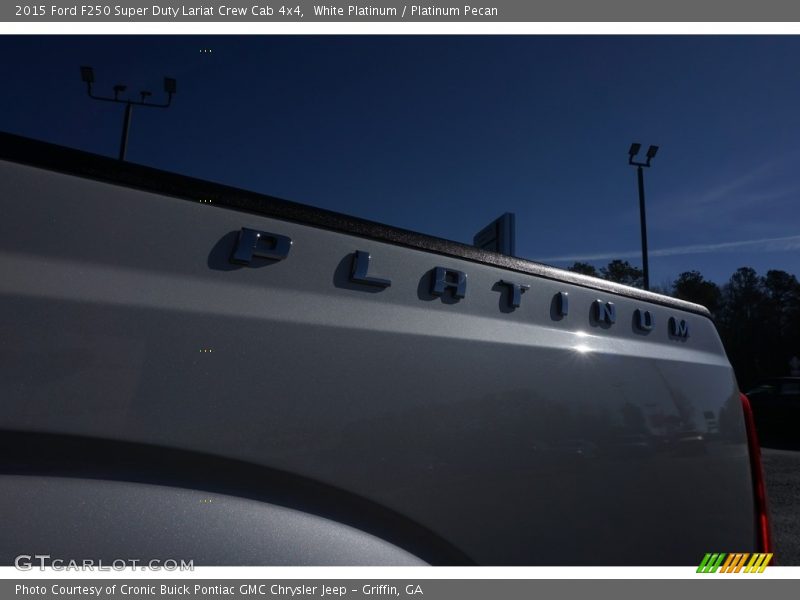 White Platinum / Platinum Pecan 2015 Ford F250 Super Duty Lariat Crew Cab 4x4