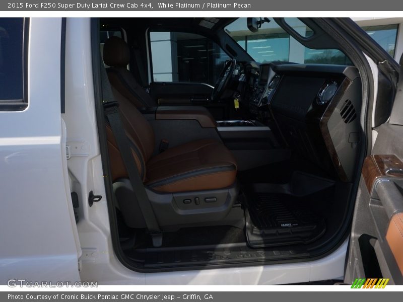 White Platinum / Platinum Pecan 2015 Ford F250 Super Duty Lariat Crew Cab 4x4
