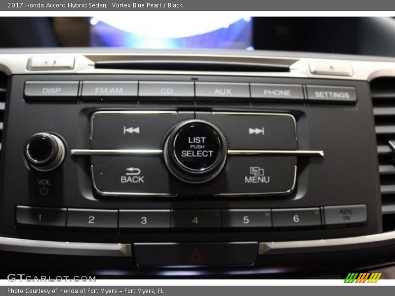 Vortex Blue Pearl / Black 2017 Honda Accord Hybrid Sedan