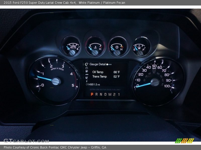 White Platinum / Platinum Pecan 2015 Ford F250 Super Duty Lariat Crew Cab 4x4