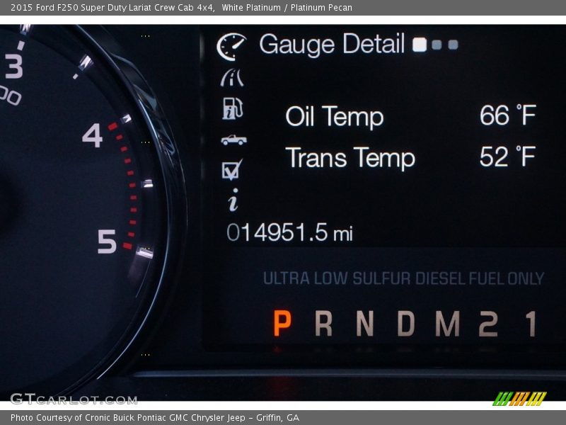 White Platinum / Platinum Pecan 2015 Ford F250 Super Duty Lariat Crew Cab 4x4