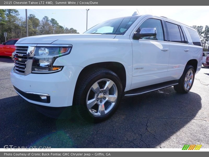 Summit White / Cocoa/Dune 2015 Chevrolet Tahoe LTZ 4WD