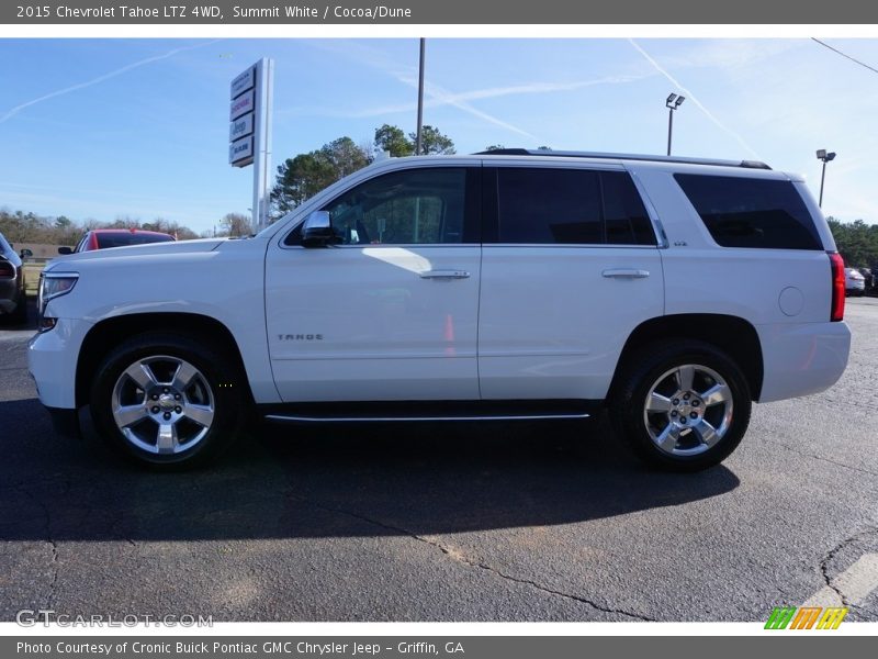 Summit White / Cocoa/Dune 2015 Chevrolet Tahoe LTZ 4WD