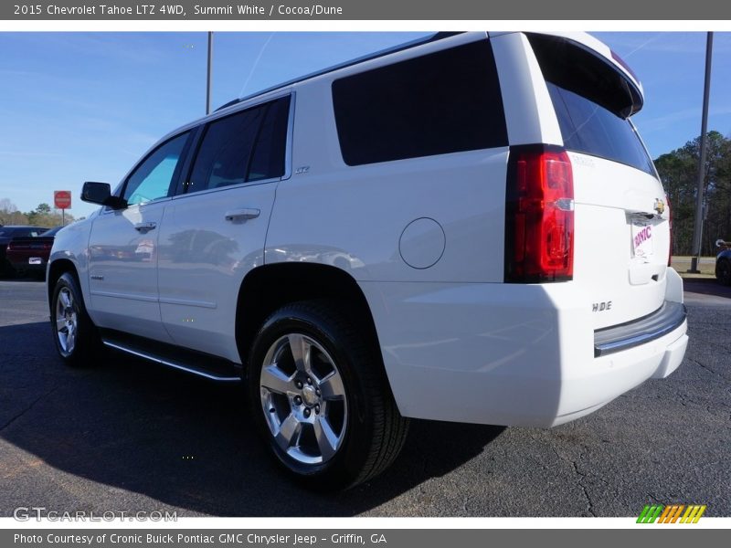 Summit White / Cocoa/Dune 2015 Chevrolet Tahoe LTZ 4WD