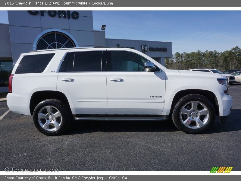 Summit White / Cocoa/Dune 2015 Chevrolet Tahoe LTZ 4WD
