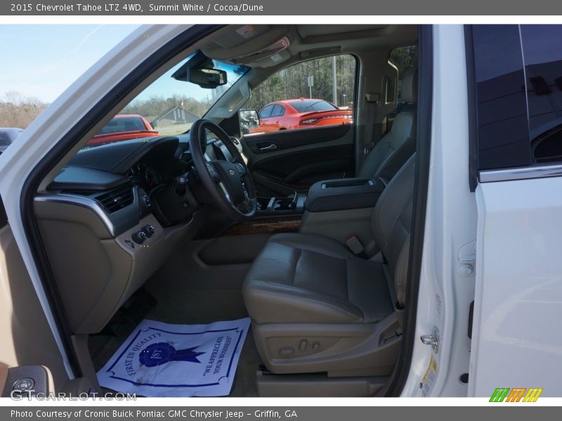 Summit White / Cocoa/Dune 2015 Chevrolet Tahoe LTZ 4WD