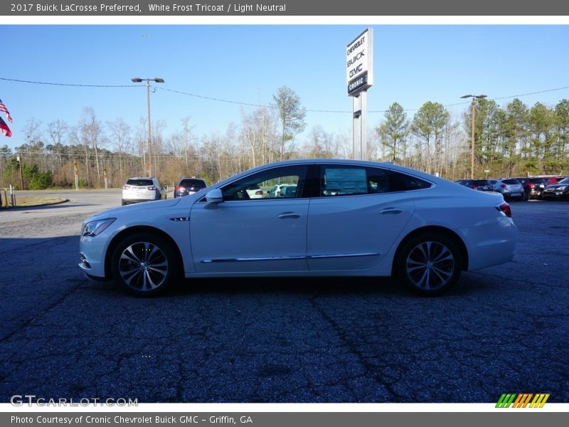 White Frost Tricoat / Light Neutral 2017 Buick LaCrosse Preferred