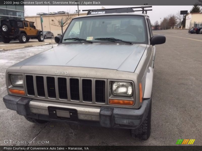 Silverstone Metallic / Agate Black 2000 Jeep Cherokee Sport 4x4