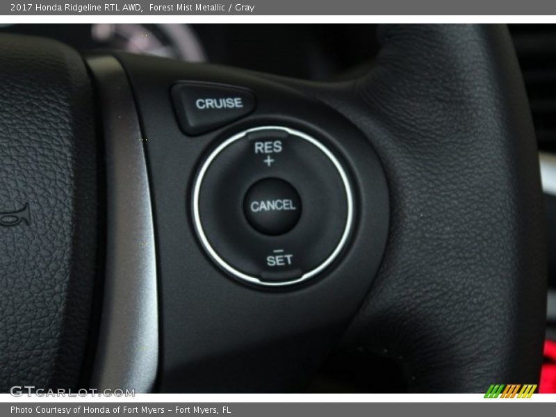 Controls of 2017 Ridgeline RTL AWD