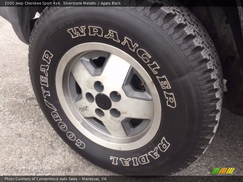 Silverstone Metallic / Agate Black 2000 Jeep Cherokee Sport 4x4