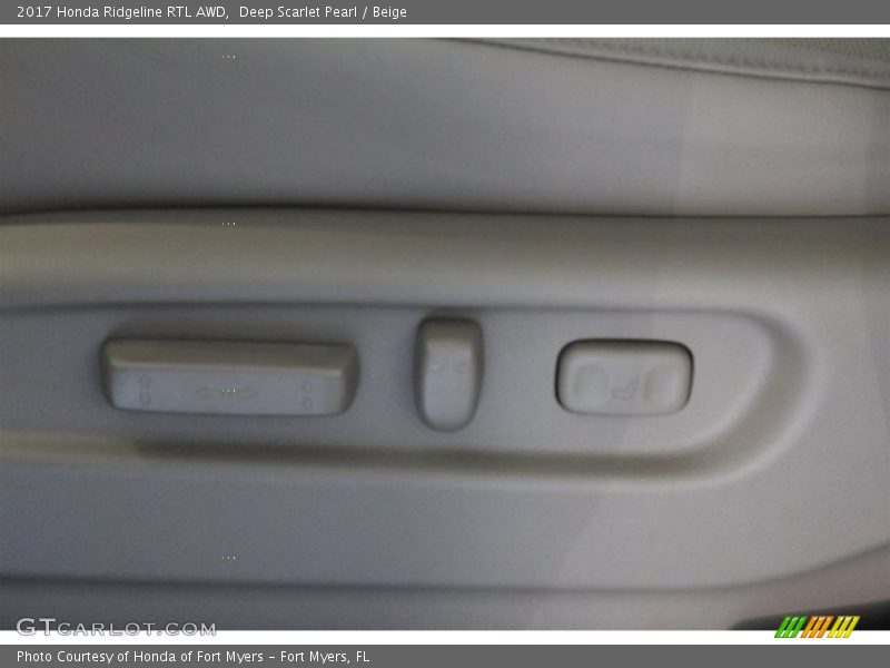 Deep Scarlet Pearl / Beige 2017 Honda Ridgeline RTL AWD