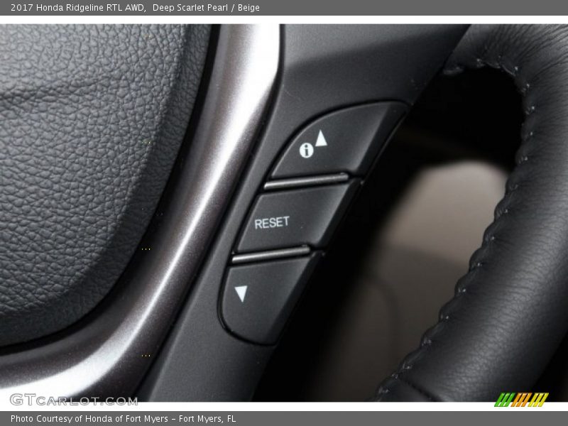 Controls of 2017 Ridgeline RTL AWD