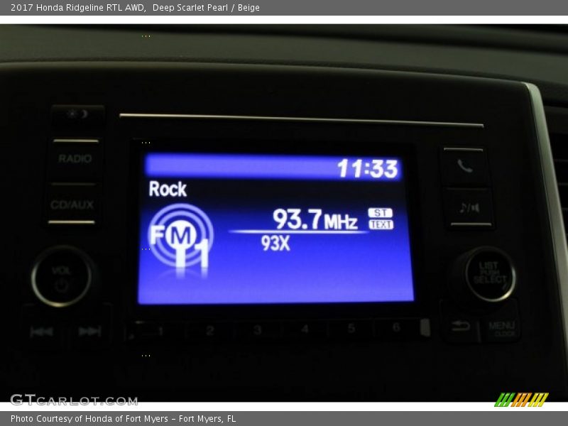 Deep Scarlet Pearl / Beige 2017 Honda Ridgeline RTL AWD