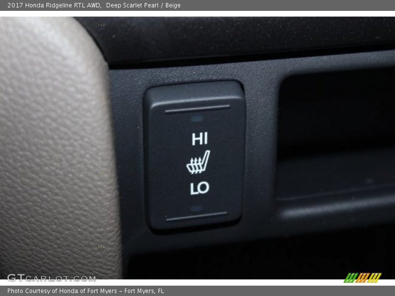 Deep Scarlet Pearl / Beige 2017 Honda Ridgeline RTL AWD