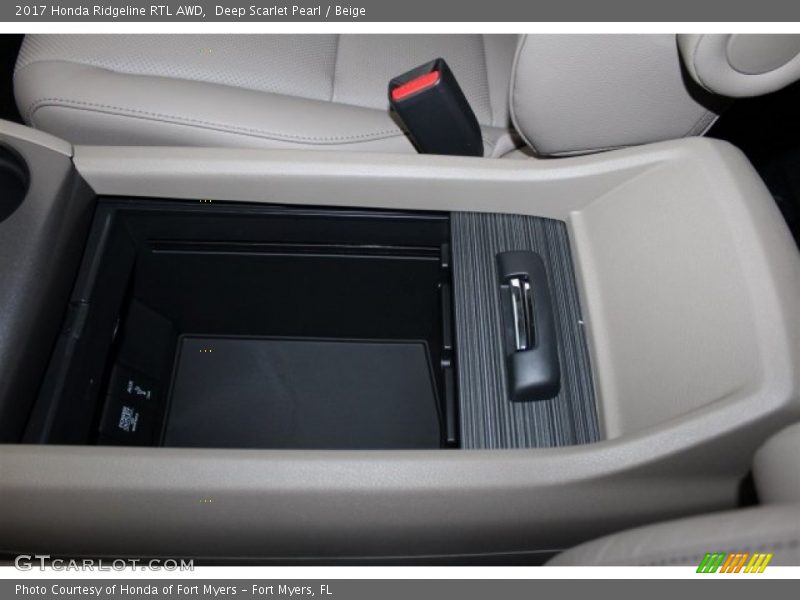 Deep Scarlet Pearl / Beige 2017 Honda Ridgeline RTL AWD