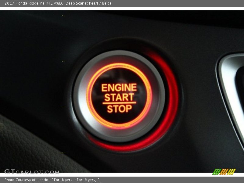 Controls of 2017 Ridgeline RTL AWD