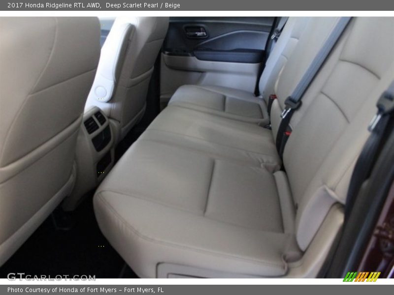 Rear Seat of 2017 Ridgeline RTL AWD