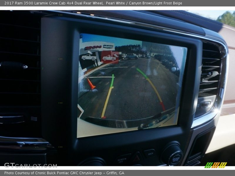 Pearl White / Canyon Brown/Light Frost Beige 2017 Ram 3500 Laramie Crew Cab 4x4 Dual Rear Wheel