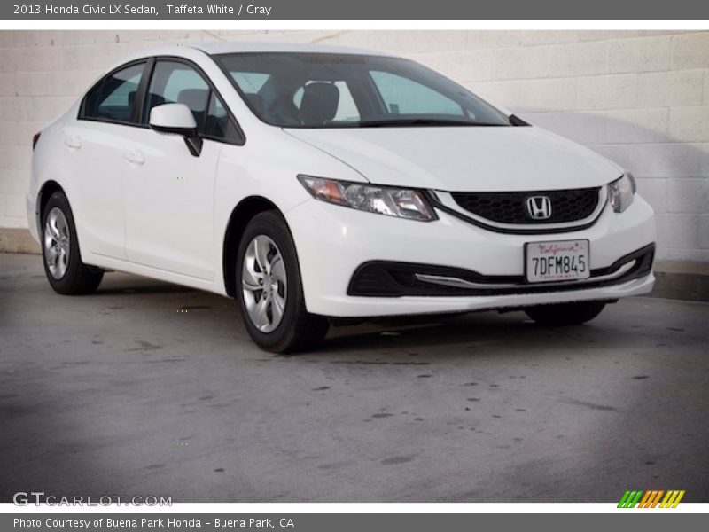 Taffeta White / Gray 2013 Honda Civic LX Sedan