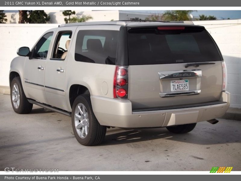 Gold Mist Metallic / Cocoa/Light Cashmere 2011 GMC Yukon XL Denali AWD