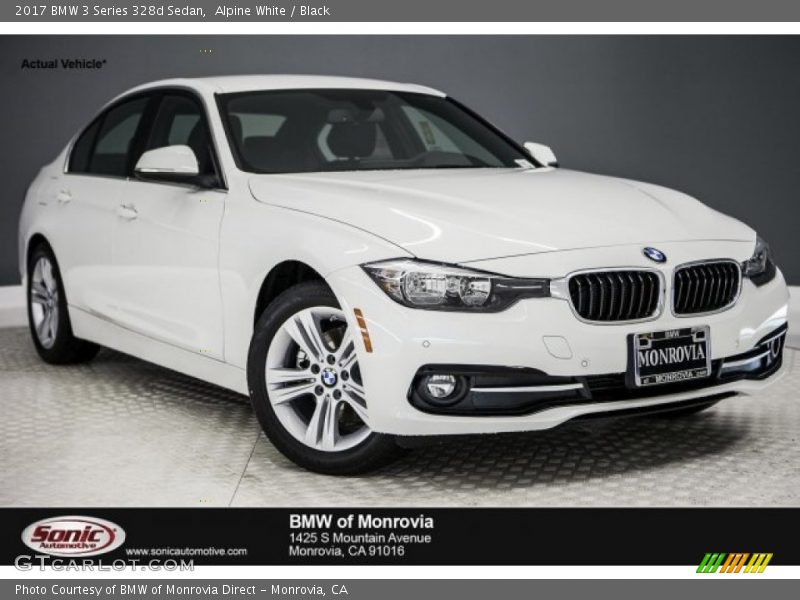Alpine White / Black 2017 BMW 3 Series 328d Sedan