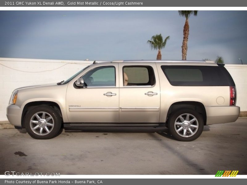 Gold Mist Metallic / Cocoa/Light Cashmere 2011 GMC Yukon XL Denali AWD
