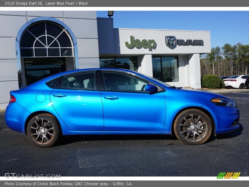 Laser Blue Pearl / Black 2016 Dodge Dart SE