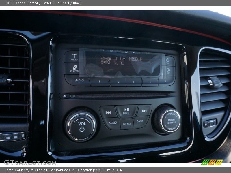 Laser Blue Pearl / Black 2016 Dodge Dart SE