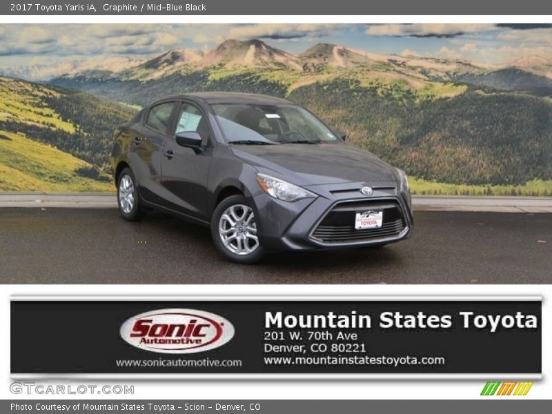Graphite / Mid-Blue Black 2017 Toyota Yaris iA