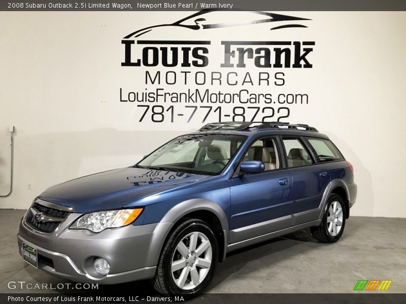 Newport Blue Pearl / Warm Ivory 2008 Subaru Outback 2.5i Limited Wagon