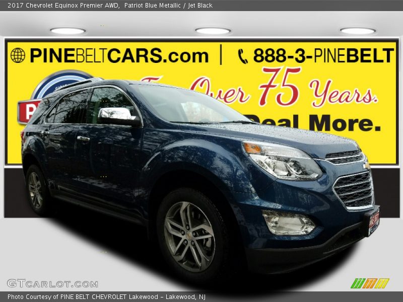 Patriot Blue Metallic / Jet Black 2017 Chevrolet Equinox Premier AWD