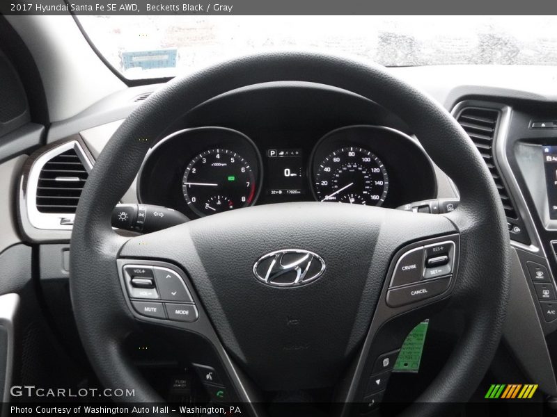 Becketts Black / Gray 2017 Hyundai Santa Fe SE AWD