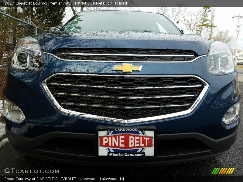 Patriot Blue Metallic / Jet Black 2017 Chevrolet Equinox Premier AWD