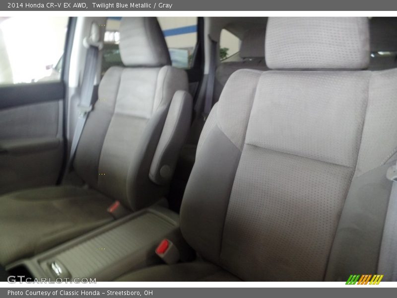 Twilight Blue Metallic / Gray 2014 Honda CR-V EX AWD