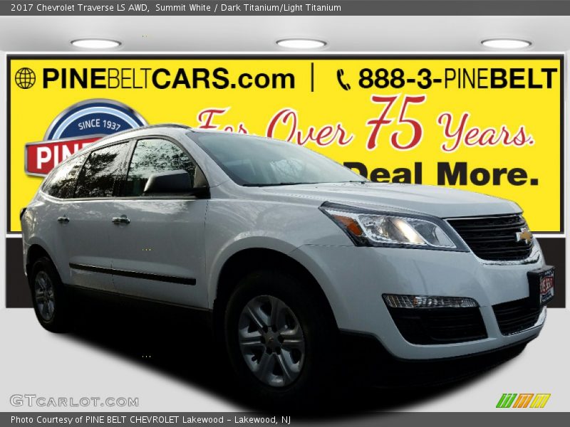 Summit White / Dark Titanium/Light Titanium 2017 Chevrolet Traverse LS AWD
