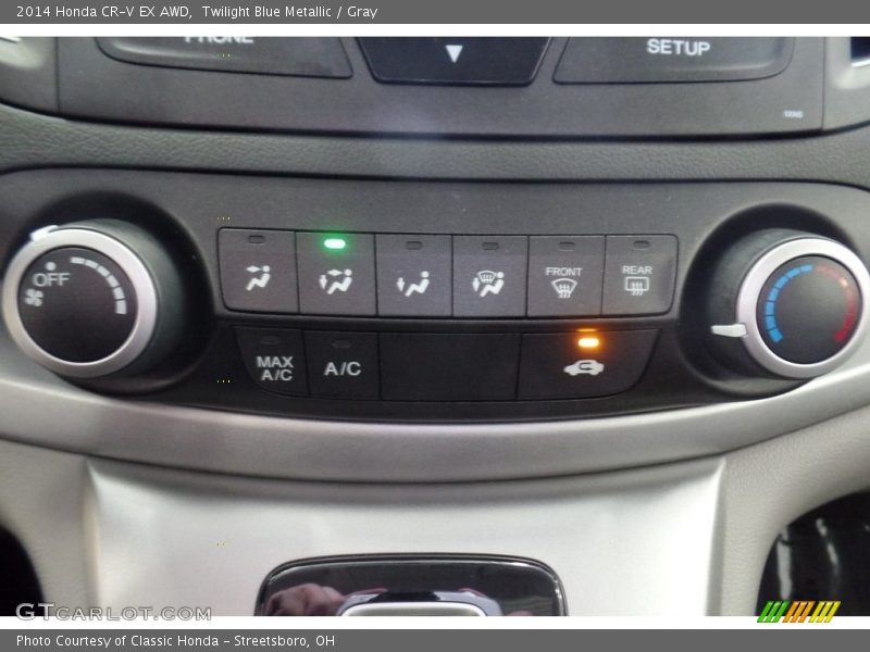 Twilight Blue Metallic / Gray 2014 Honda CR-V EX AWD