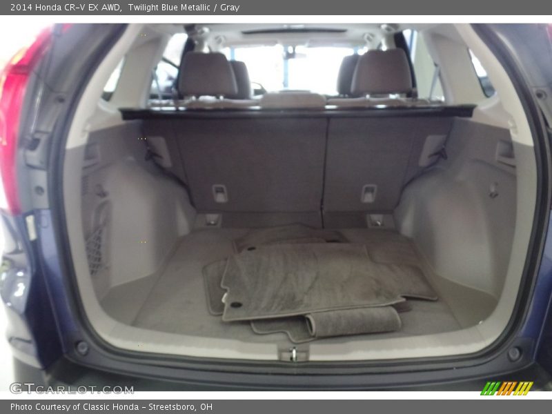 Twilight Blue Metallic / Gray 2014 Honda CR-V EX AWD