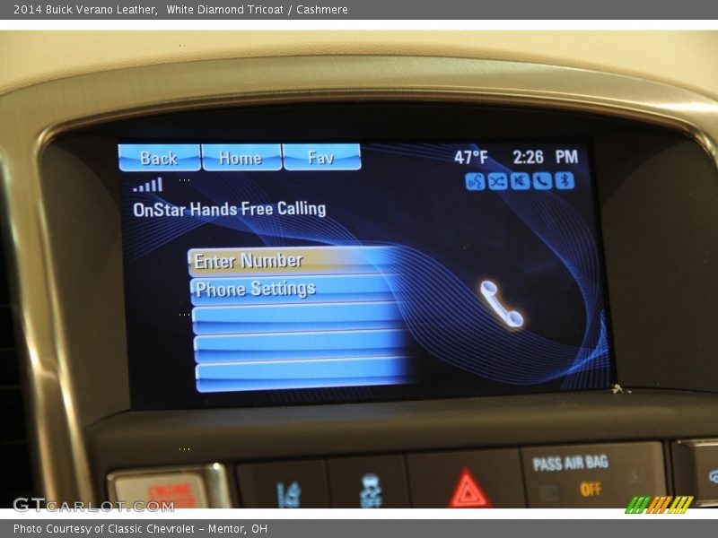 White Diamond Tricoat / Cashmere 2014 Buick Verano Leather