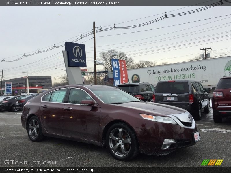 Basque Red Pearl / Taupe 2010 Acura TL 3.7 SH-AWD Technology