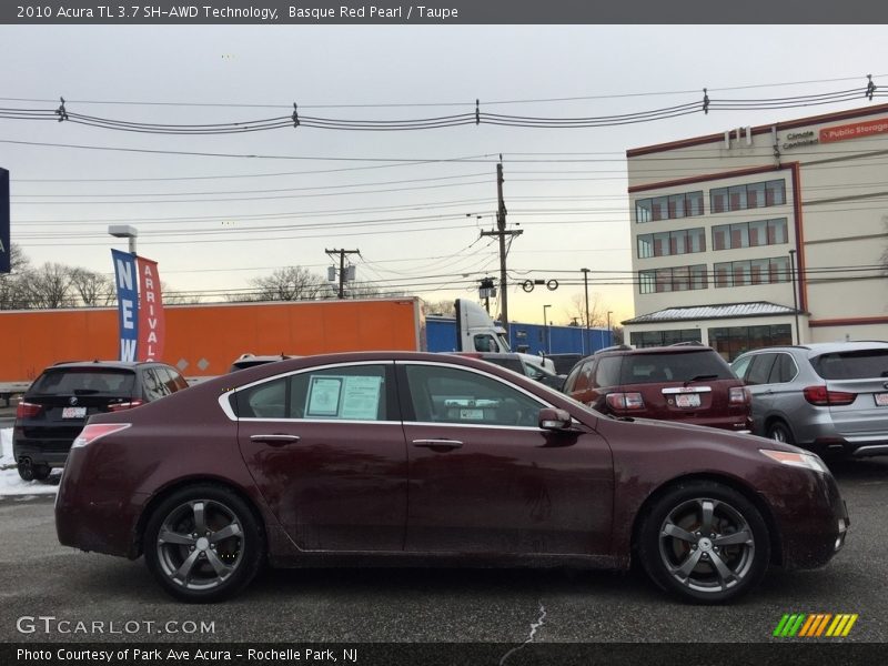 Basque Red Pearl / Taupe 2010 Acura TL 3.7 SH-AWD Technology