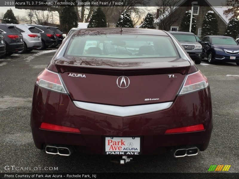 Basque Red Pearl / Taupe 2010 Acura TL 3.7 SH-AWD Technology