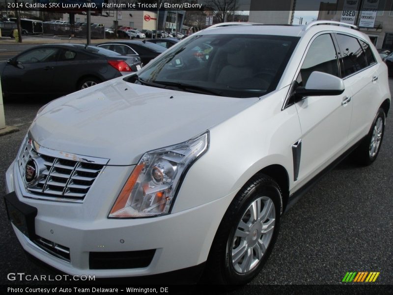 Platinum Ice Tricoat / Ebony/Ebony 2014 Cadillac SRX Luxury AWD