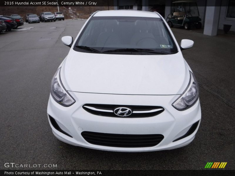 Century White / Gray 2016 Hyundai Accent SE Sedan