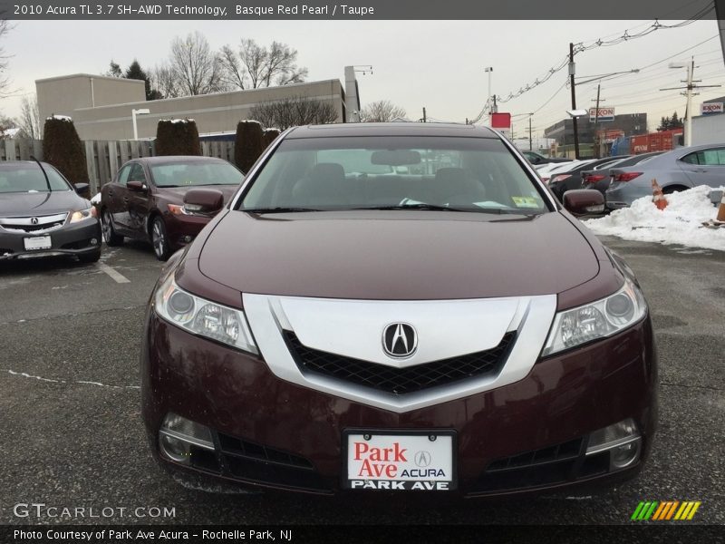 Basque Red Pearl / Taupe 2010 Acura TL 3.7 SH-AWD Technology