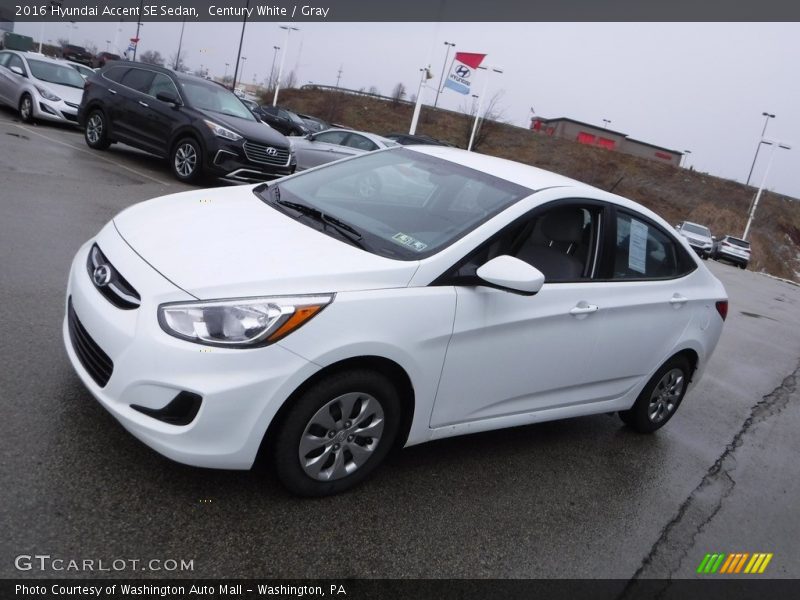 Century White / Gray 2016 Hyundai Accent SE Sedan