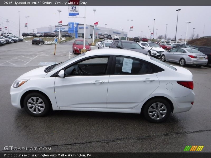 Century White / Gray 2016 Hyundai Accent SE Sedan