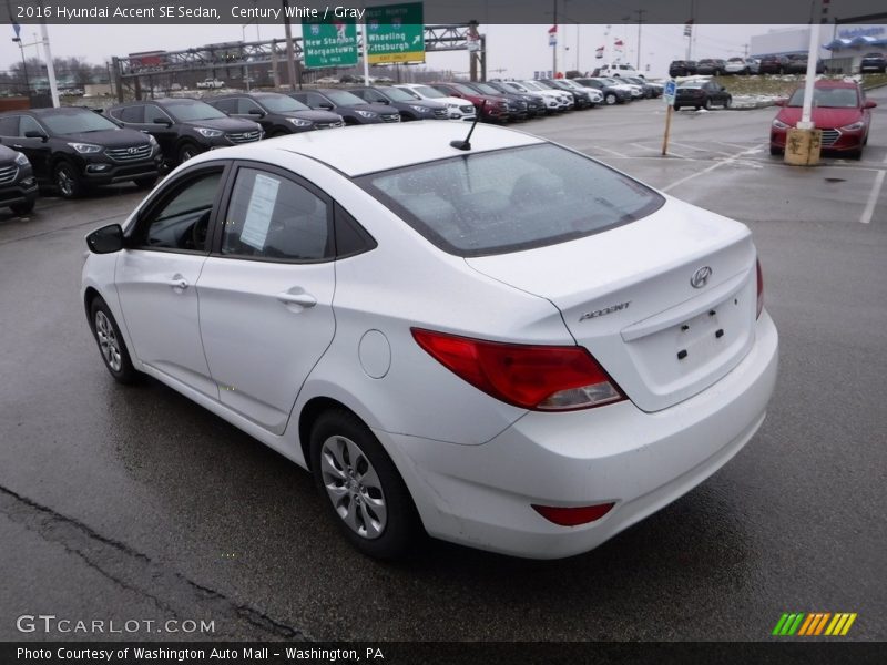 Century White / Gray 2016 Hyundai Accent SE Sedan